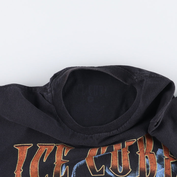 ICE CUBE Rap T-shirt, Men's M size cotton black type Vintage Second Hand