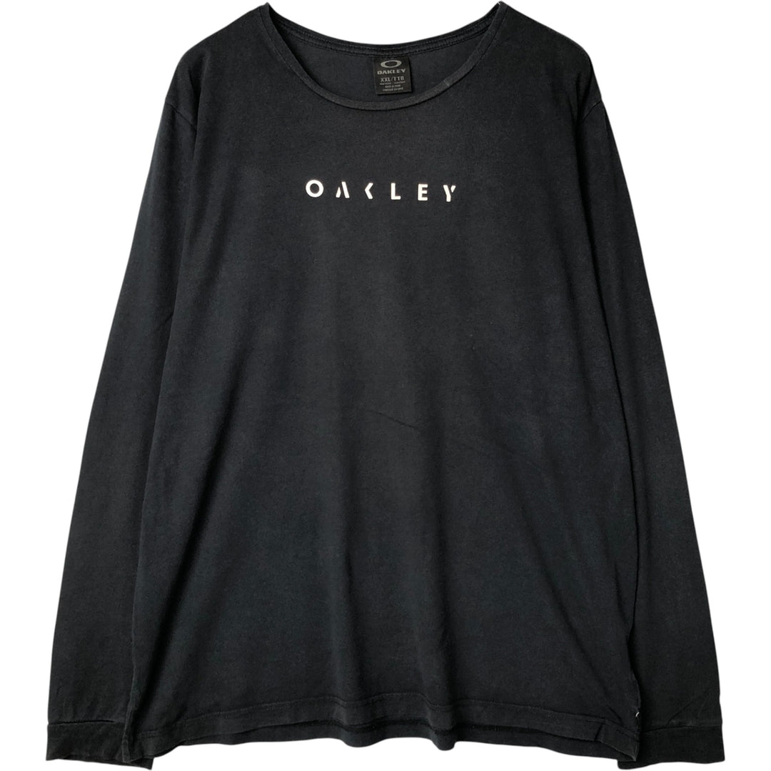 Oakley OAKLEY Long T-shirt Long T Men's XXL unclear black type Vintage Second Hand