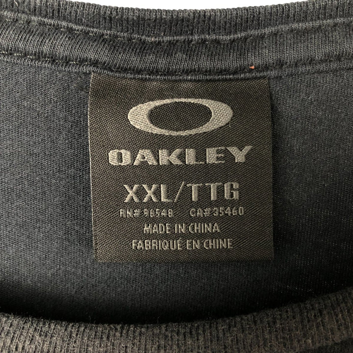 Oakley OAKLEY Long T-shirt Long T Men's XXL unclear black type Vintage Second Hand