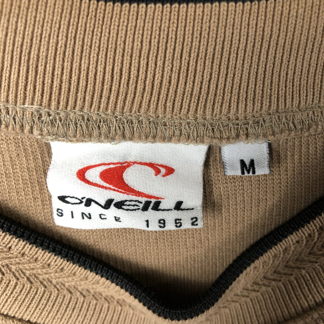 90'S O'NEILL long sleeve T-shirt, men's size M, vintage cotton beige type brown Vintage Second Hand