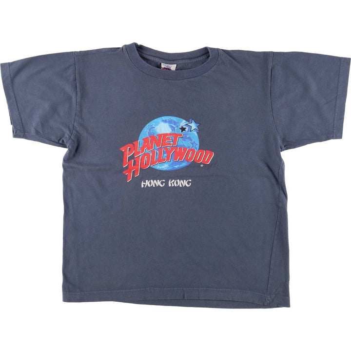 Vintage 90'S Planet Hollywood Advertising T-Shirt, Men's Size Medium cotton navy blue type Vintage Second Hand