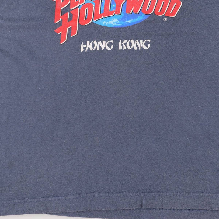 Vintage 90'S Planet Hollywood Advertising T-Shirt, Men's Size Medium cotton navy blue type Vintage Second Hand