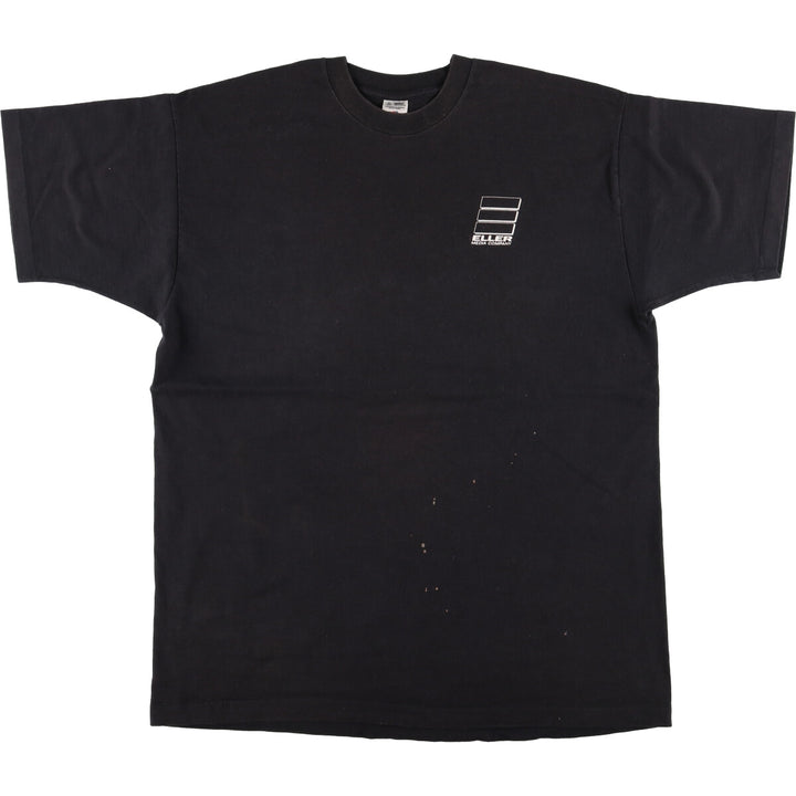 Vintage 90'S Fruit of the Loom Eller Media Company Advertising T-Shirt, Men's XL cotton black type Vintage Second Hand
