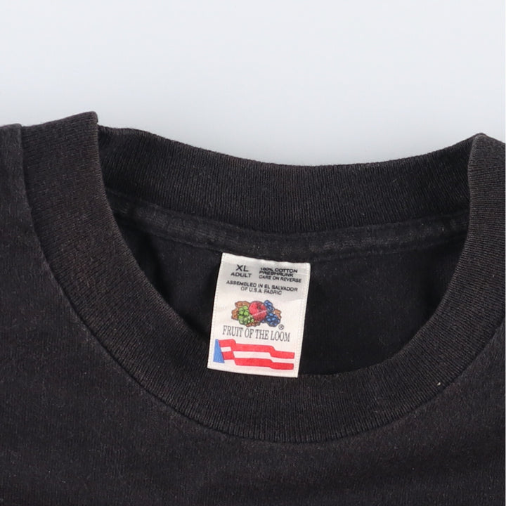 Vintage 90'S Fruit of the Loom Eller Media Company Advertising T-Shirt, Men's XL cotton black type Vintage Second Hand