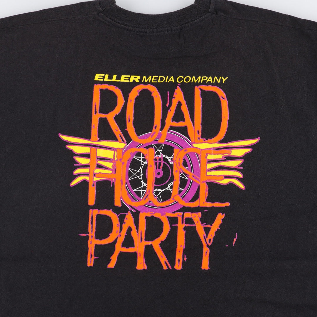 Vintage 90'S Fruit of the Loom Eller Media Company Advertising T-Shirt, Men's XL cotton black type Vintage Second Hand