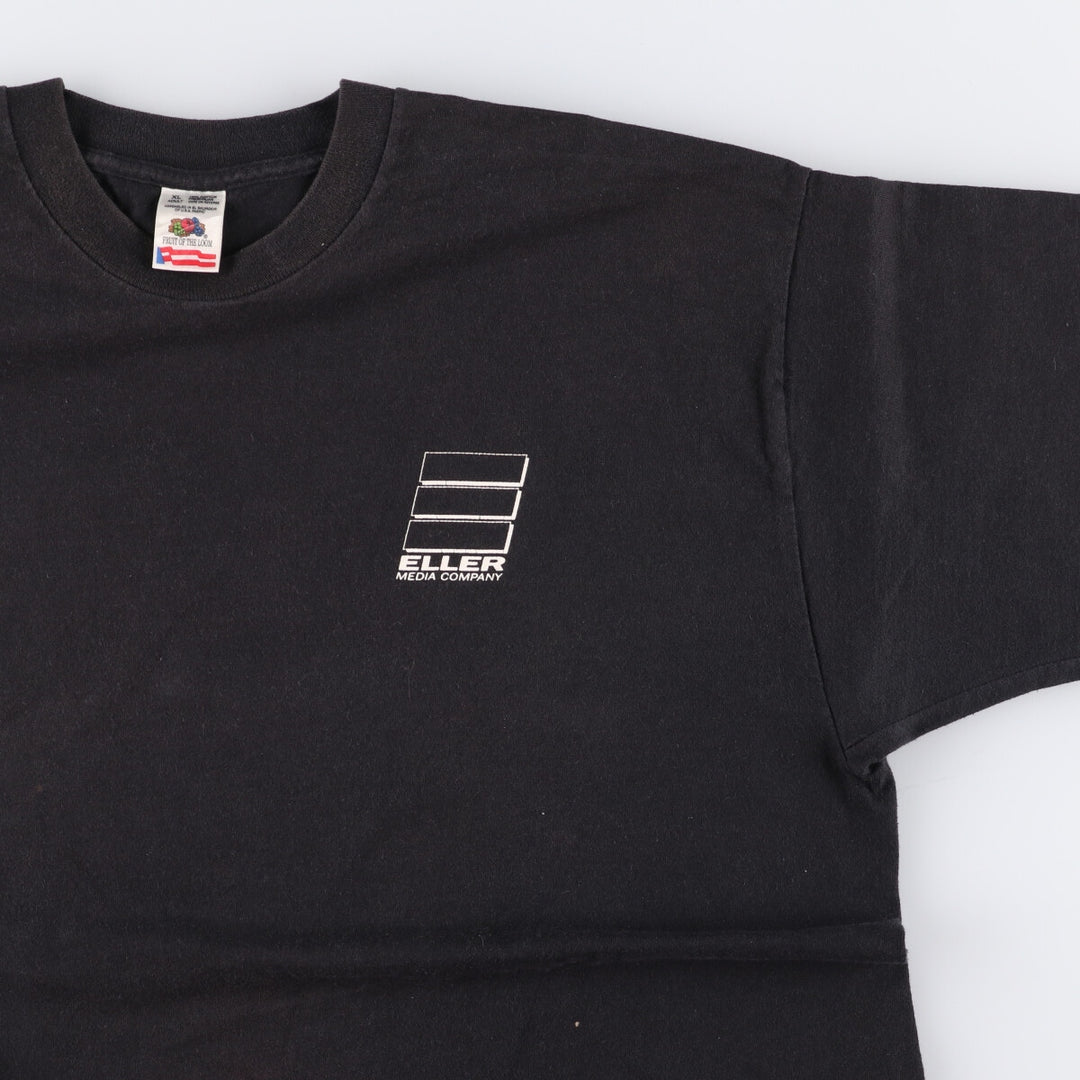 Vintage 90'S Fruit of the Loom Eller Media Company Advertising T-Shirt, Men's XL cotton black type Vintage Second Hand