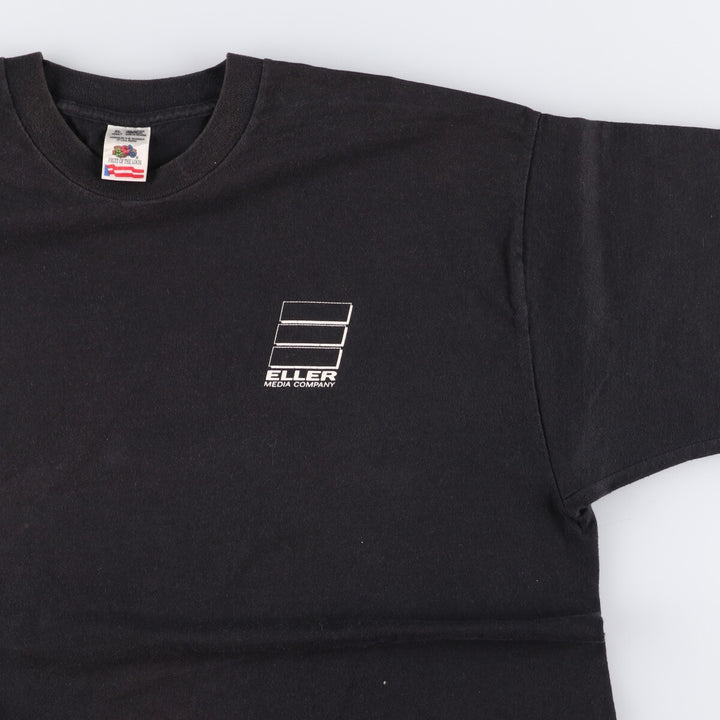 Vintage 90'S Fruit of the Loom Eller Media Company Advertising T-Shirt, Men's XL cotton black type Vintage Second Hand