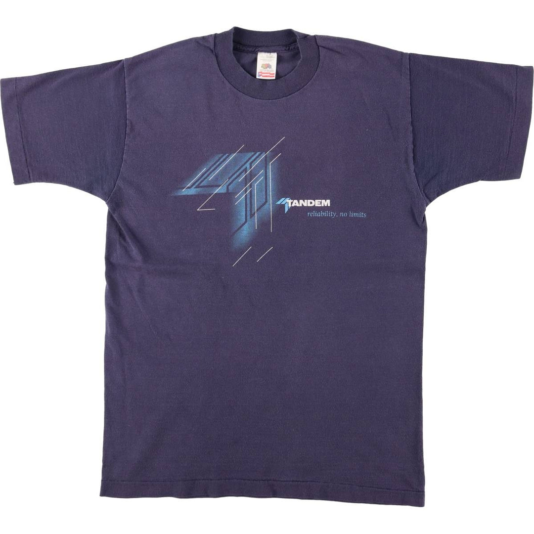 Vintage 90'S Fruit of the Loom Tandem Advertising T-Shirt, Men's Size Large cotton navy blue type Vintage Second Hand