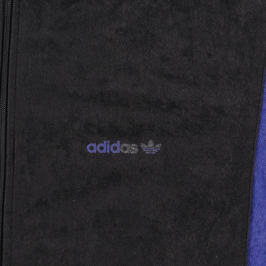 Vintage 80s-90'S Adidas Velour Jersey Track Jacket, Men's, Size XXL polyester black type Vintage Second Hand