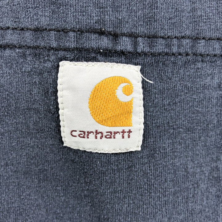 Carhartt long-sleeved T-shirt, men's size L cotton navy blue type Vintage Second Hand