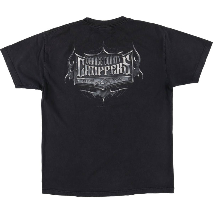 2000'S Orange County Choppers Motorcycle T-Shirt, Made in USA, Men's Size L cotton black type Vintage Second Hand