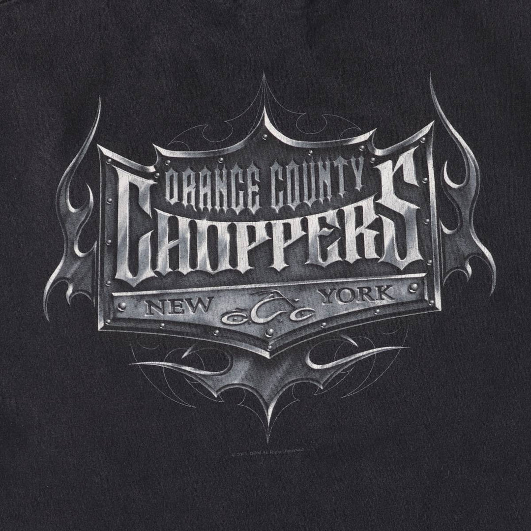 2000'S Orange County Choppers Motorcycle T-Shirt, Made in USA, Men's Size L cotton black type Vintage Second Hand