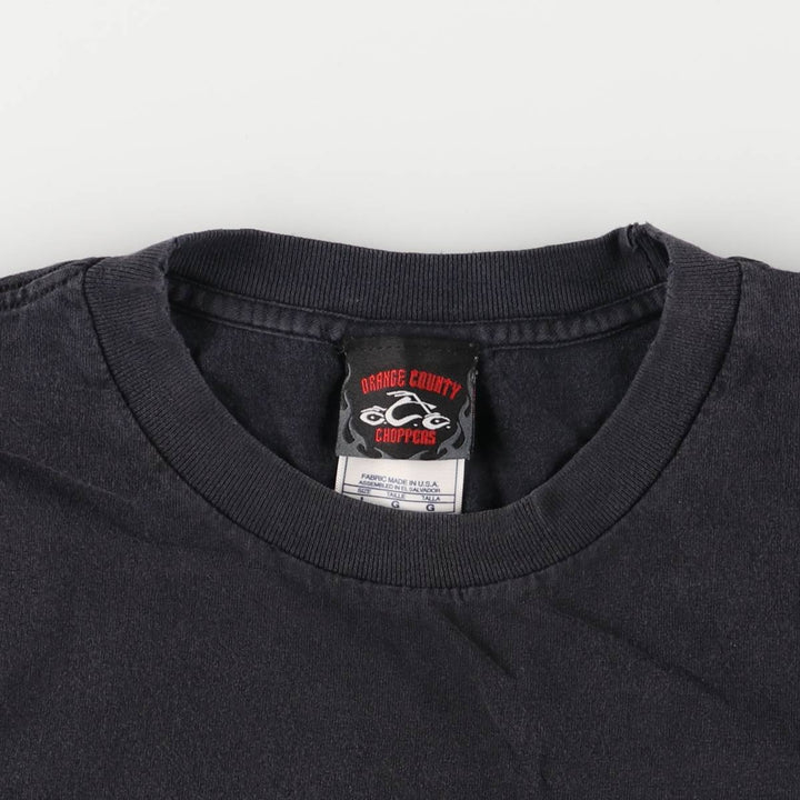2000'S Orange County Choppers Motorcycle T-Shirt, Made in USA, Men's Size L cotton black type Vintage Second Hand