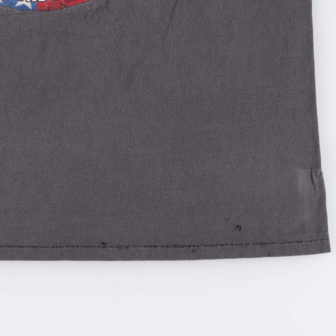 2000'S AllSport Eagle Pattern Stars and Stripes Motorcycle T-Shirt, Men's XL cotton Charcoal Vintage Second Hand