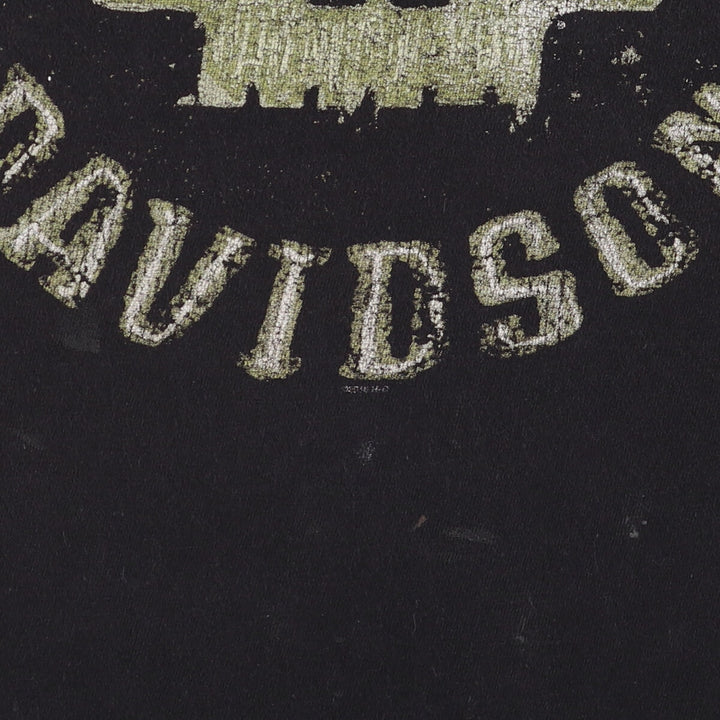 Harley-Davidson Skull Pattern Motorcycle Bike T-shirt Men's XL cotton black type Vintage Second Hand