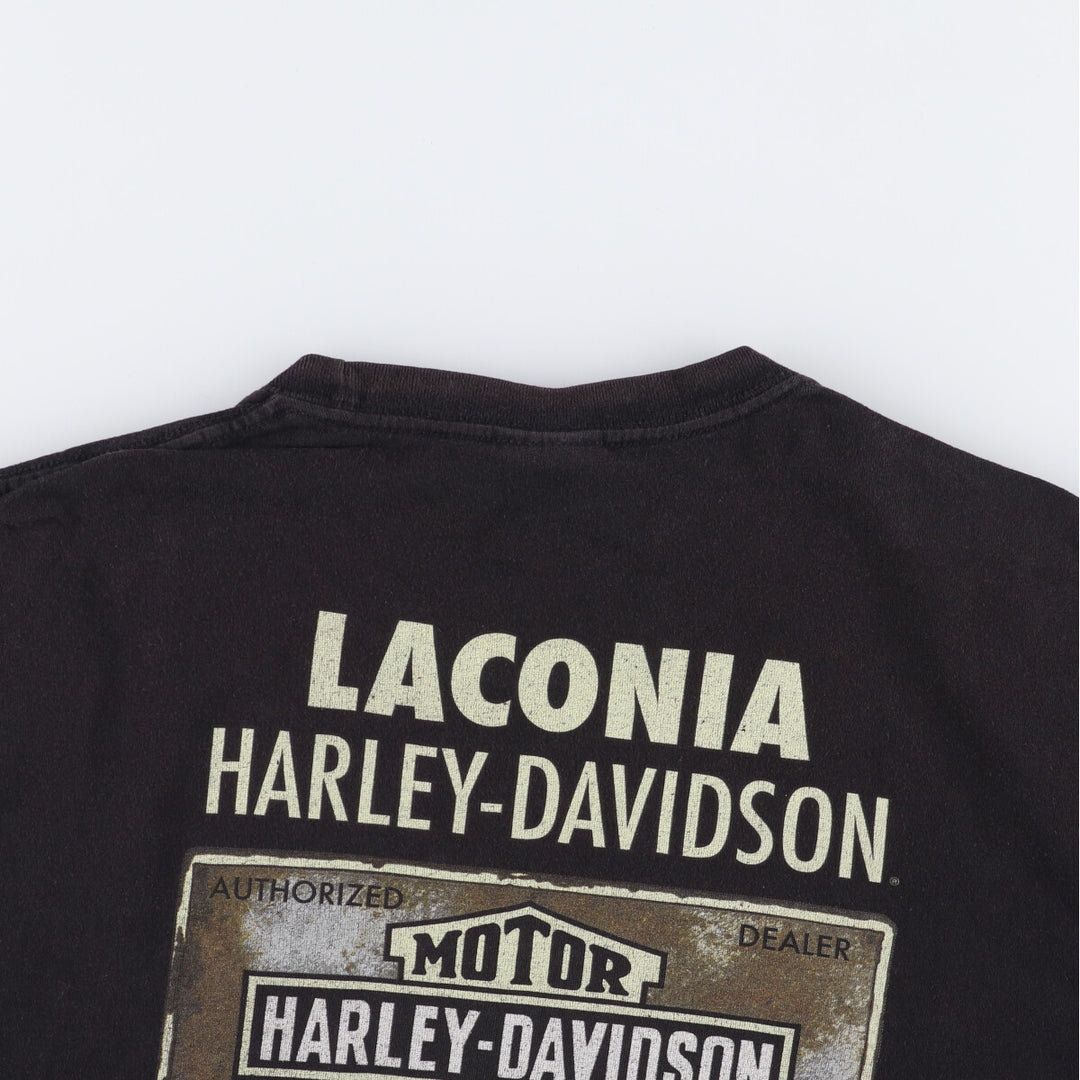 Harley-Davidson Skull Pattern Motorcycle Bike T-shirt Men's XL cotton black type Vintage Second Hand