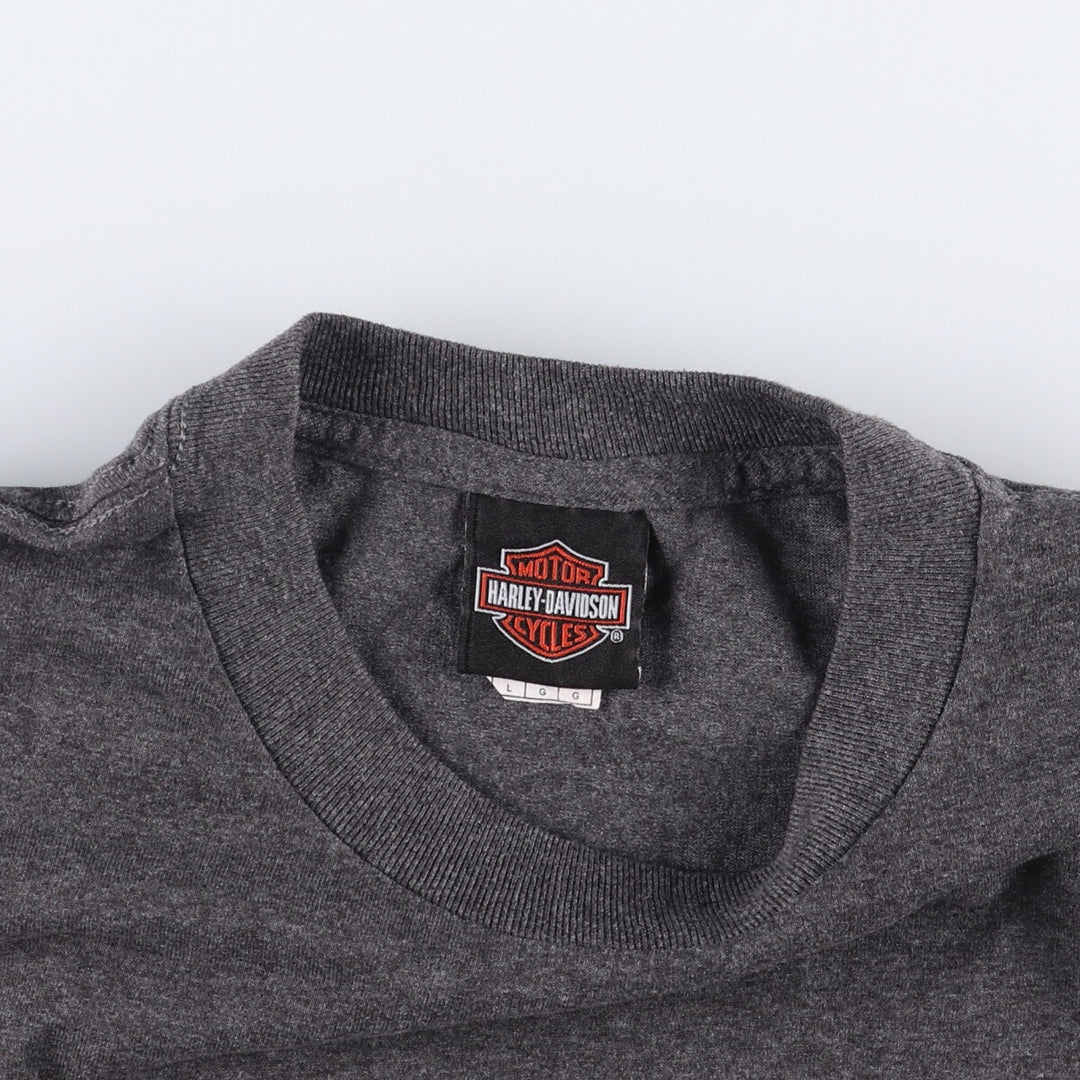 Harley-Davidson Motorcycle Bike T-shirt, Men's Size L cotton gray type Vintage Second Hand