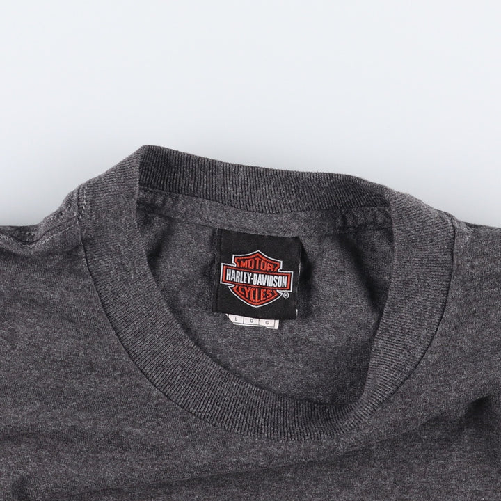 Harley-Davidson Motorcycle Bike T-shirt, Men's Size L cotton gray type Vintage Second Hand