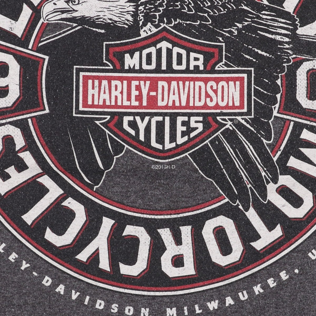 Harley-Davidson Motorcycle Bike T-shirt, Men's Size L cotton gray type Vintage Second Hand