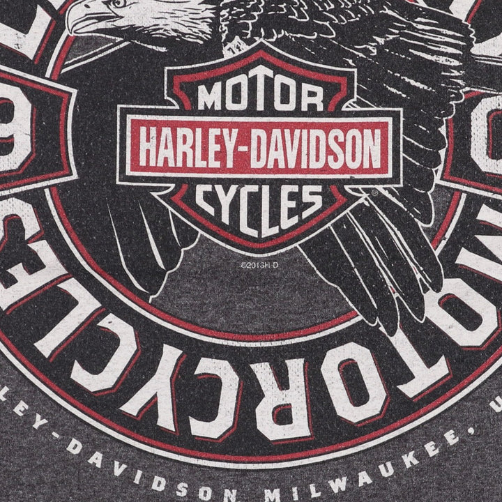 Harley-Davidson Motorcycle Bike T-shirt, Men's Size L cotton gray type Vintage Second Hand