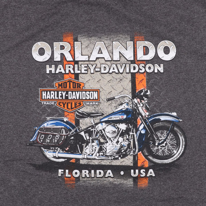 Harley-Davidson Motorcycle Bike T-shirt, Men's Size L cotton gray type Vintage Second Hand