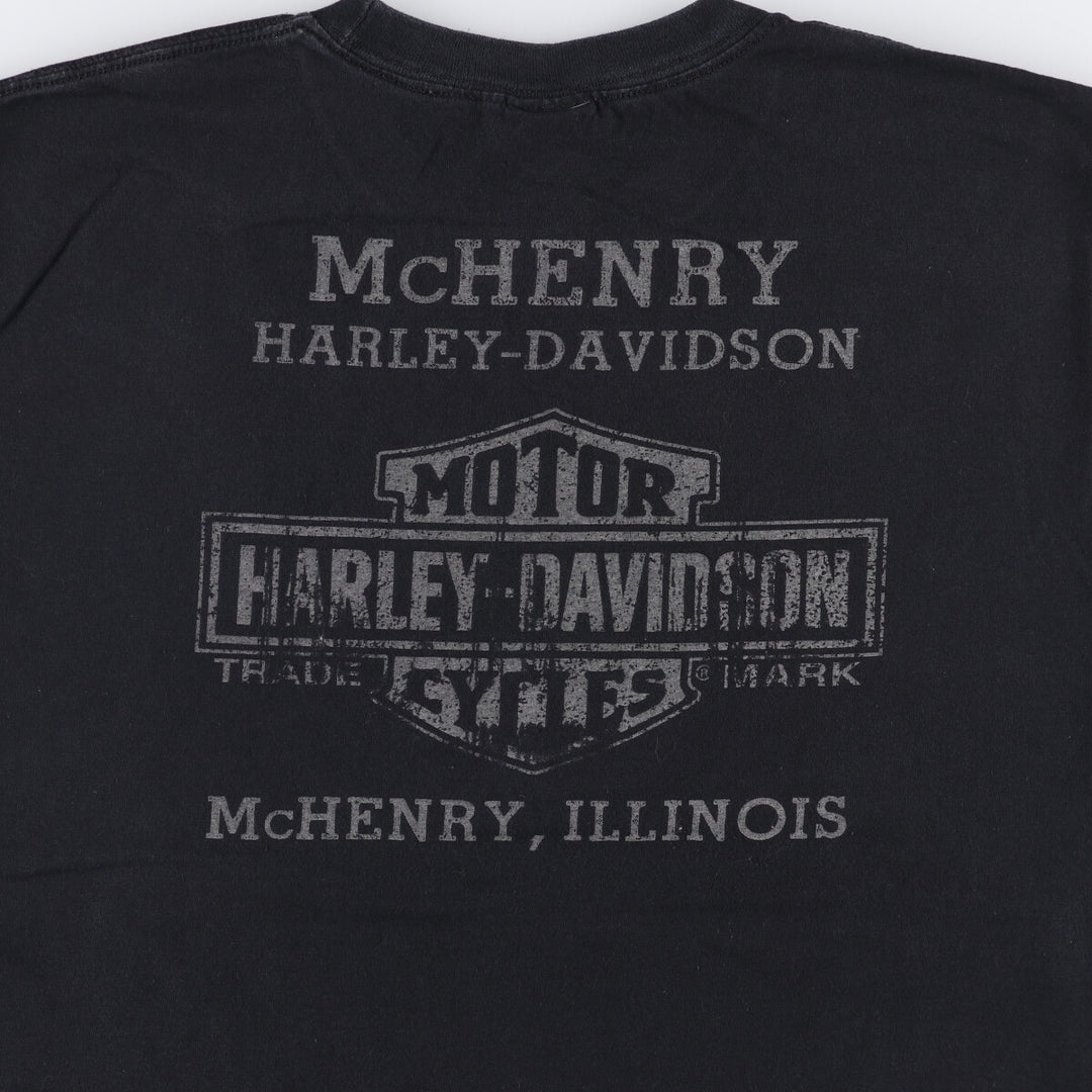 Harley-Davidson Motorcycle Bike T-shirt, Men's XL size cotton black type Vintage Second Hand