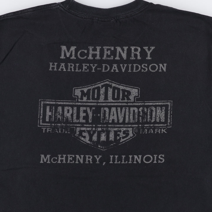 Harley-Davidson Motorcycle Bike T-shirt, Men's XL size cotton black type Vintage Second Hand