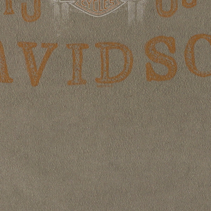 Harley-Davidson Motorcycle Bike T-shirt, Men's XL size cotton Khaki type Vintage Second Hand