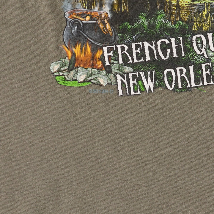 Harley-Davidson Motorcycle Bike T-shirt, Men's XL size cotton Khaki type Vintage Second Hand