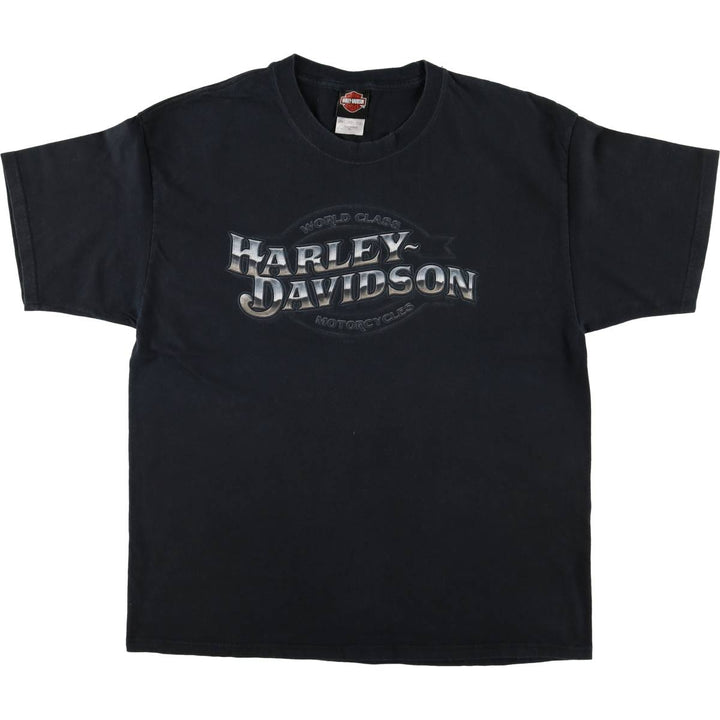 Harley-Davidson Motorcycle Bike T-shirt, Men's XL size cotton black type Vintage Second Hand