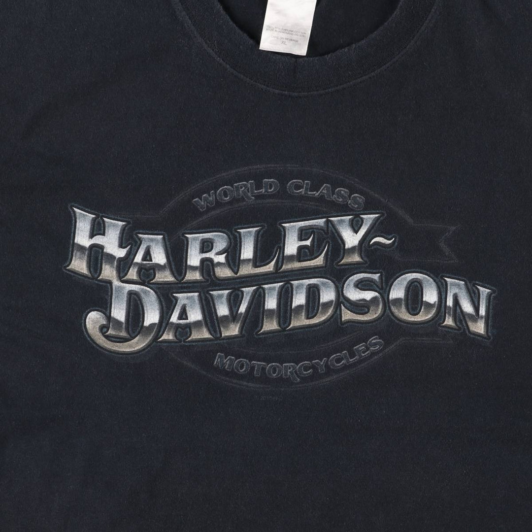 Harley-Davidson Motorcycle Bike T-shirt, Men's XL size cotton black type Vintage Second Hand