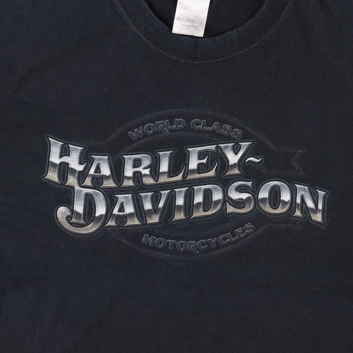 Harley-Davidson Motorcycle Bike T-shirt, Men's XL size cotton black type Vintage Second Hand