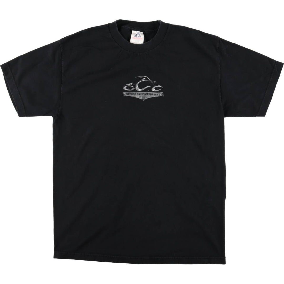 2000'S Alstyle Orange County Choppers Motorcycle Bike T-Shirt, Made in USA, Men's Size L cotton black type Vintage Second Hand