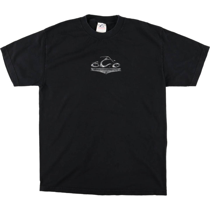 2000'S Alstyle Orange County Choppers Motorcycle Bike T-Shirt, Made in USA, Men's Size L cotton black type Vintage Second Hand