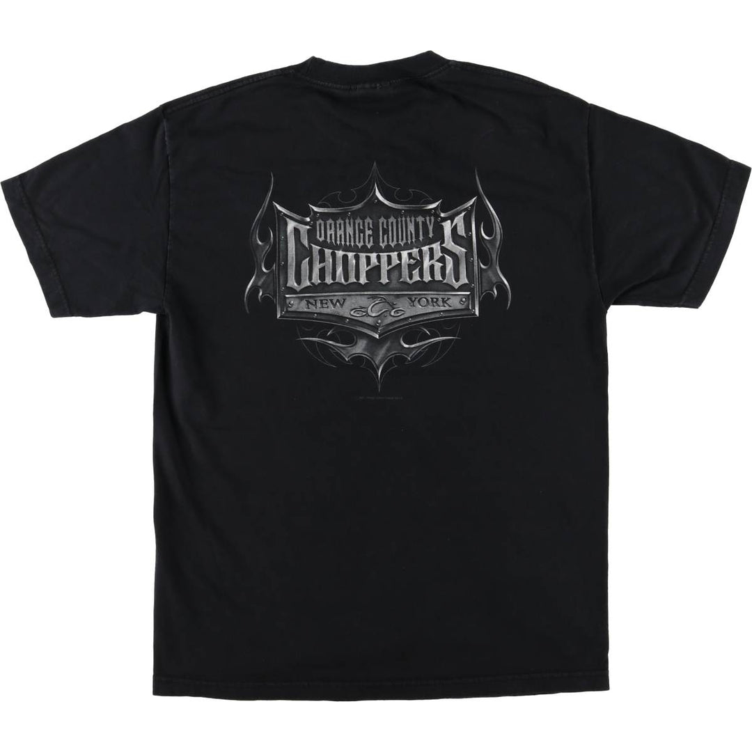 2000'S Alstyle Orange County Choppers Motorcycle Bike T-Shirt, Made in USA, Men's Size L cotton black type Vintage Second Hand