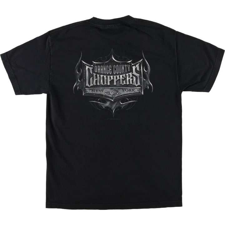 2000'S Alstyle Orange County Choppers Motorcycle Bike T-Shirt, Made in USA, Men's Size L cotton black type Vintage Second Hand