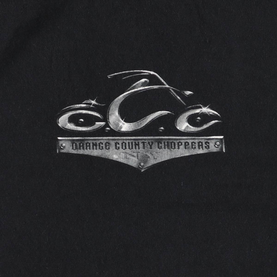 2000'S Alstyle Orange County Choppers Motorcycle Bike T-Shirt, Made in USA, Men's Size L cotton black type Vintage Second Hand