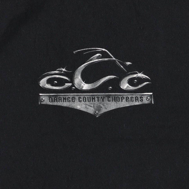 2000'S Alstyle Orange County Choppers Motorcycle Bike T-Shirt, Made in USA, Men's Size L cotton black type Vintage Second Hand