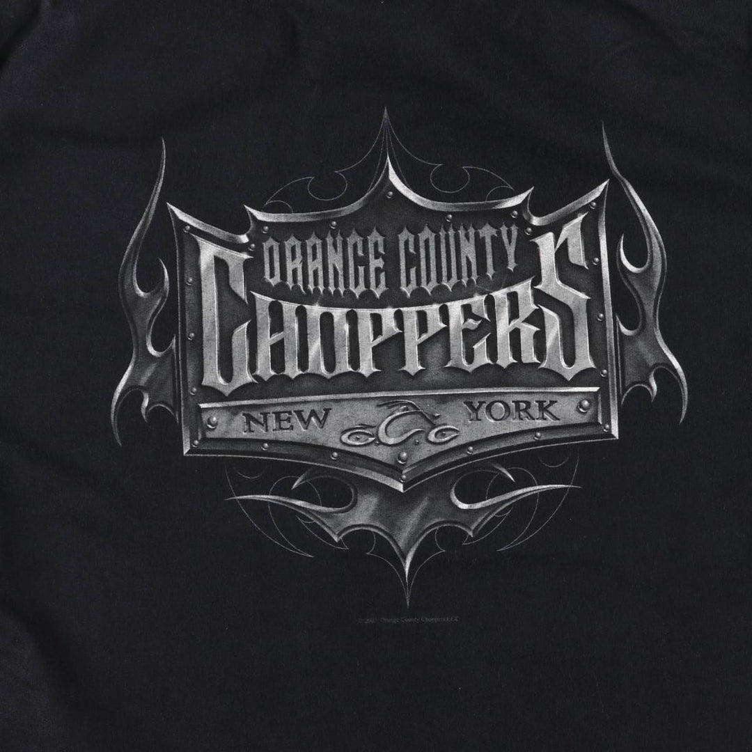 2000'S Alstyle Orange County Choppers Motorcycle Bike T-Shirt, Made in USA, Men's Size L cotton black type Vintage Second Hand