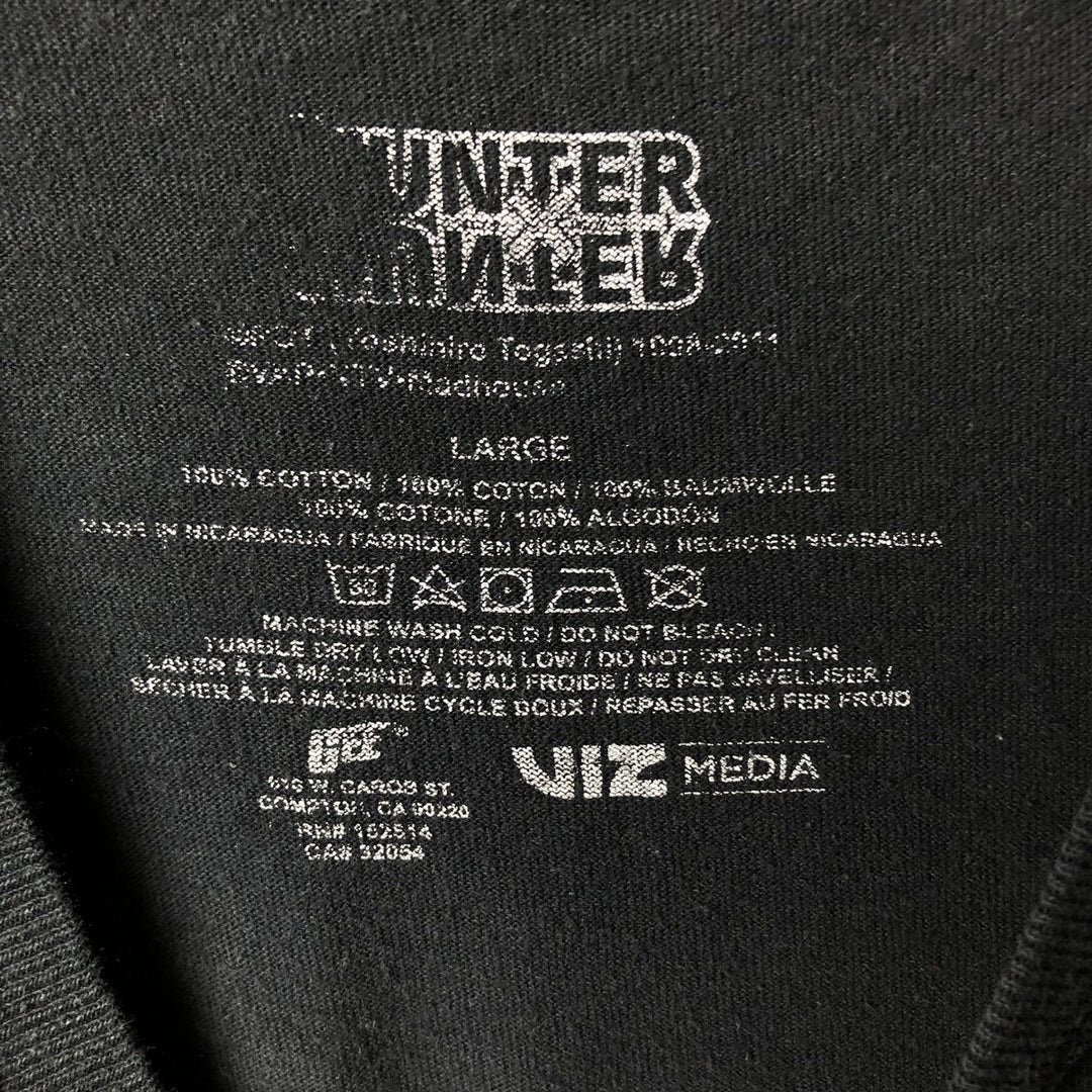 HUNTERxHUNTER GON Anime Character Print T-Shirt, Men's Size L cotton black type Vintage Second Hand