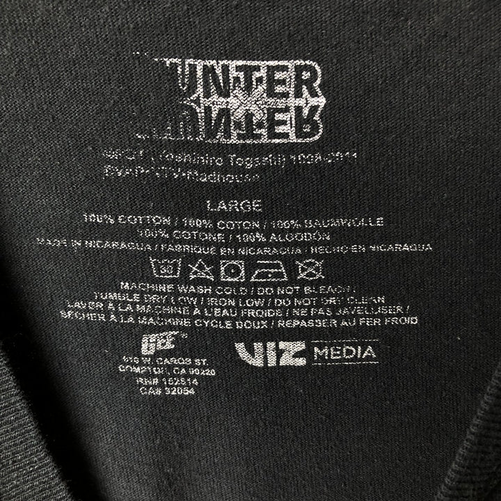 HUNTERxHUNTER GON Anime Character Print T-Shirt, Men's Size L cotton black type Vintage Second Hand