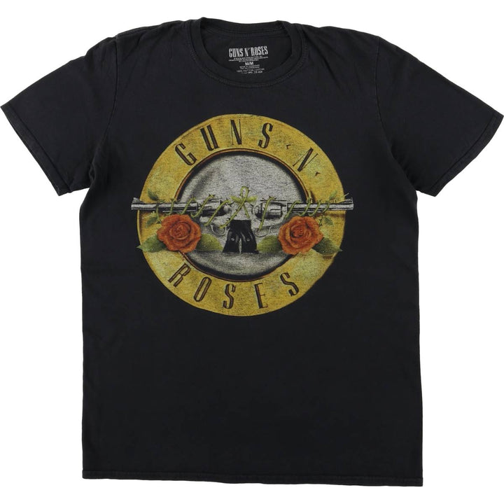 Guns N' Roses Band T-shirt, Men's M size cotton black type Vintage Second Hand