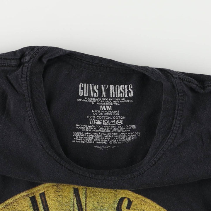 Guns N' Roses Band T-shirt, Men's M size cotton black type Vintage Second Hand