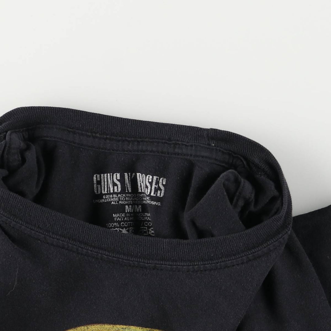 Guns N' Roses Band T-shirt, Men's M size cotton black type Vintage Second Hand