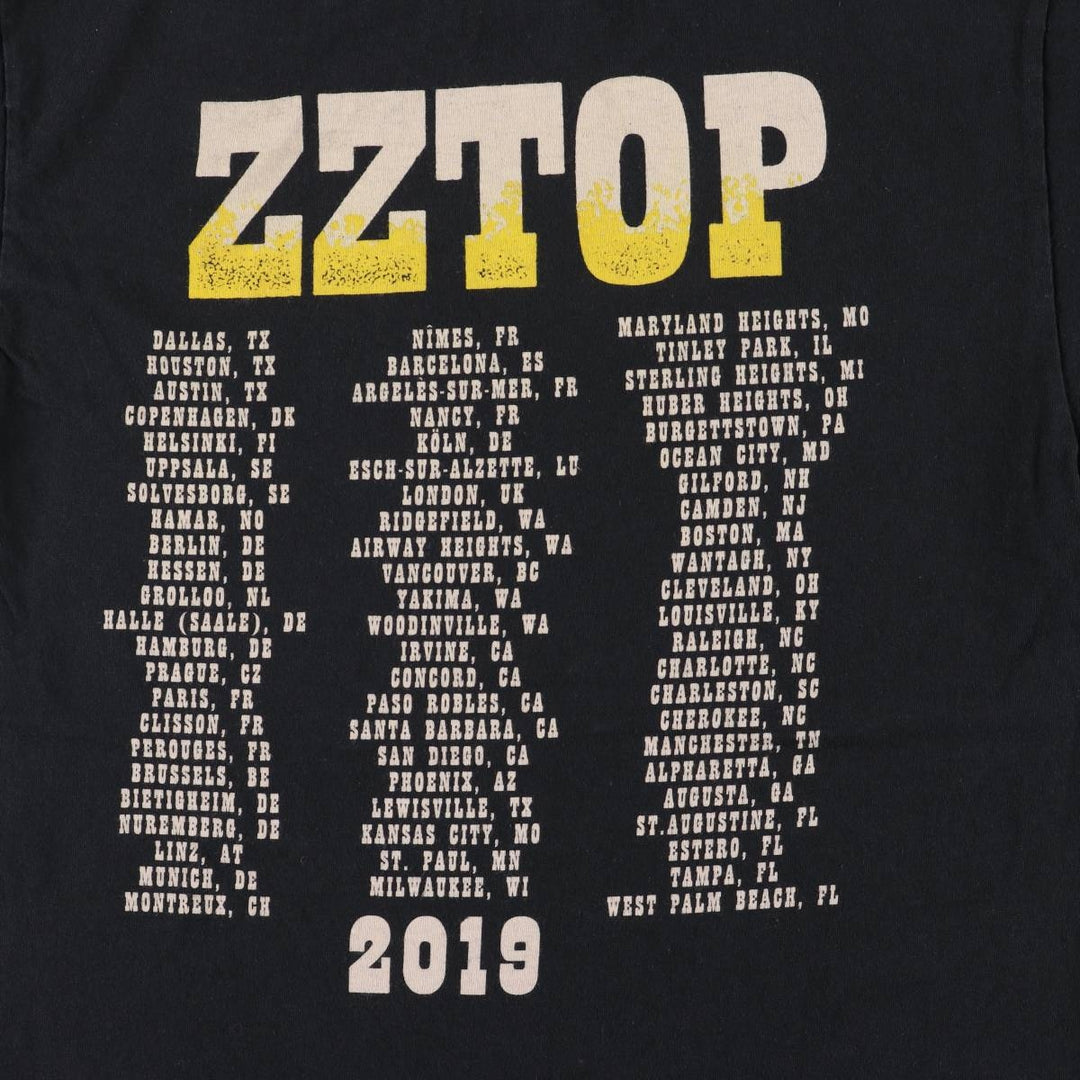 Gildan ZZTOP Band T-Shirt, Men's Size Medium cotton black type Vintage Second Hand