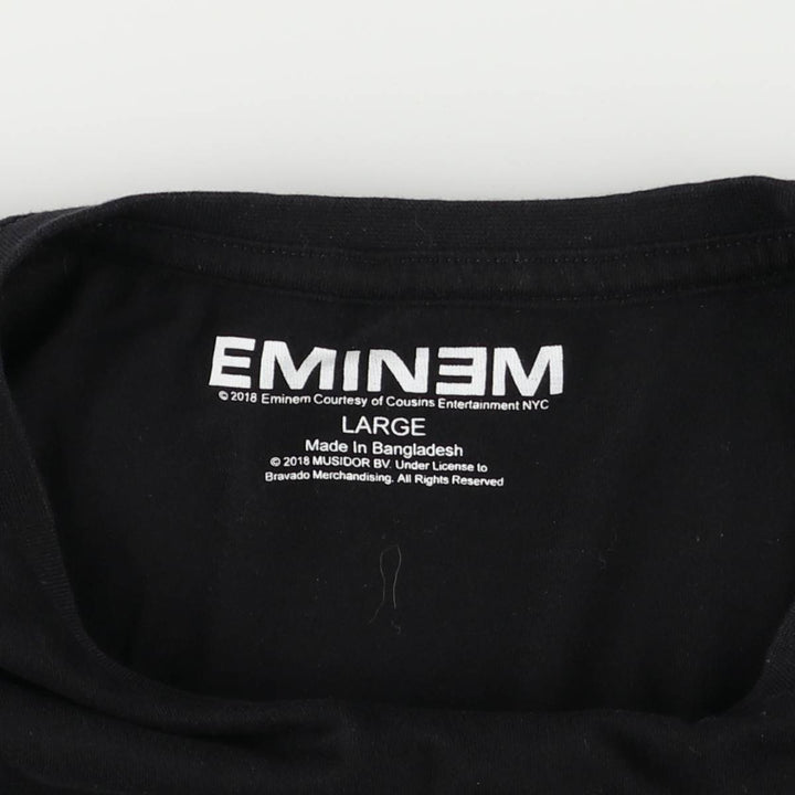 EMINEM Rap T-shirt, Men's L size cotton black type Vintage Second Hand
