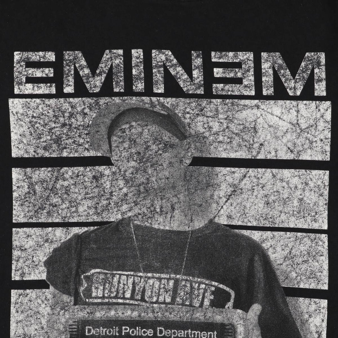 EMINEM Rap T-shirt, Men's L size cotton black type Vintage Second Hand