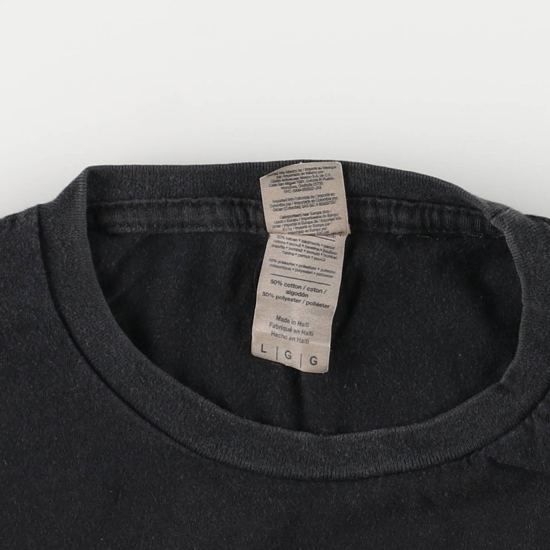 Gildan GILDAN NIRVANA Nirvana Band T-shirt Band T Men's L size cotton black type Vintage Second Hand