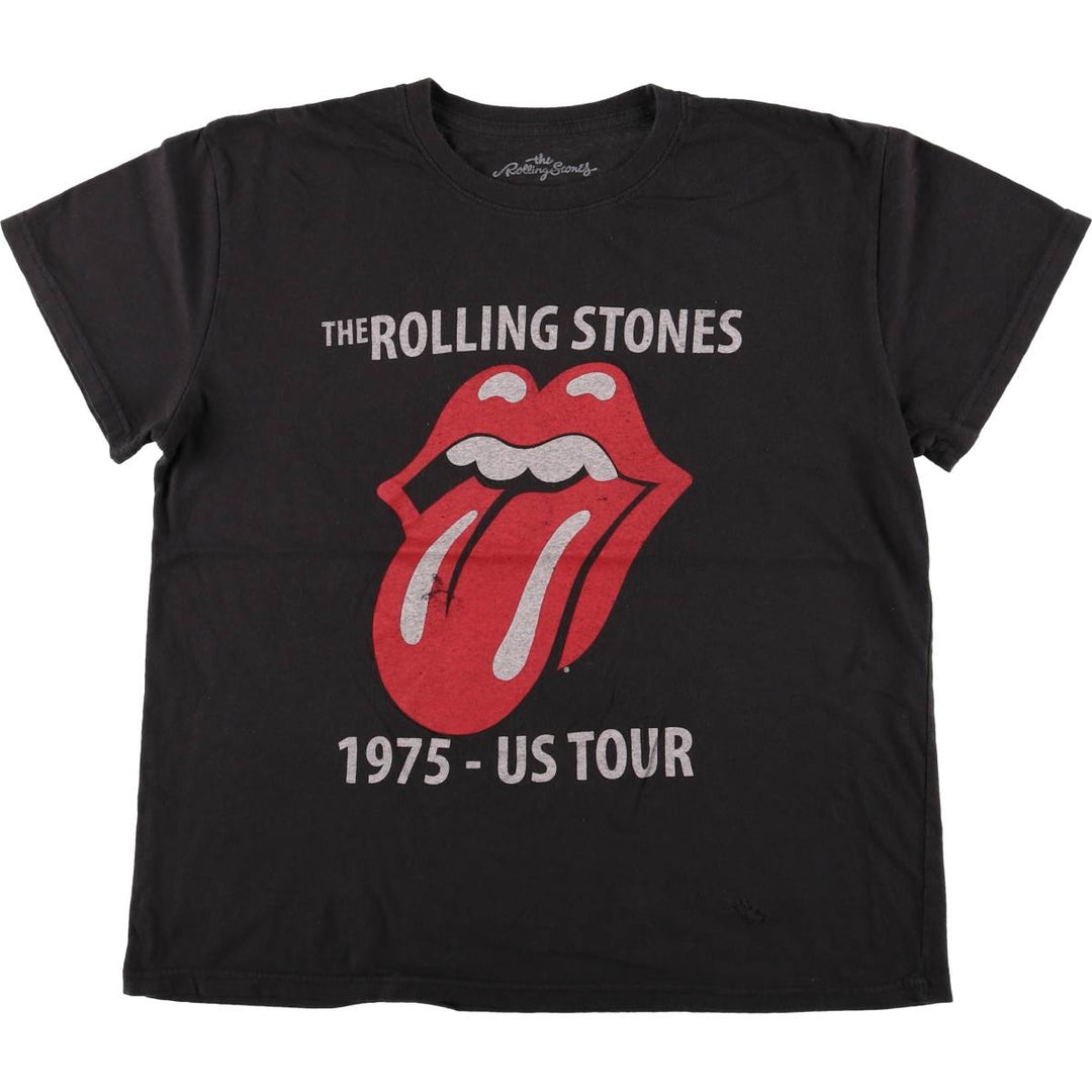 The Rolling Stones Band T-shirt, Men's XL cotton black type Vintage Second Hand