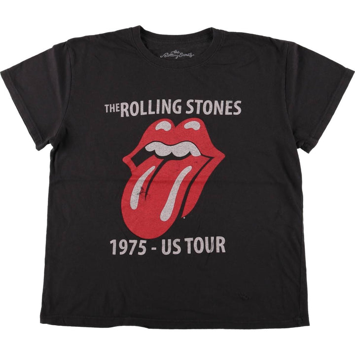 The Rolling Stones Band T-shirt, Men's XL cotton black type Vintage Second Hand
